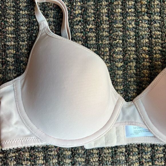 34C 🏷️NWT Liz Claiborne Demi Contour Support Bra Light Pink - Picture 4 of 12